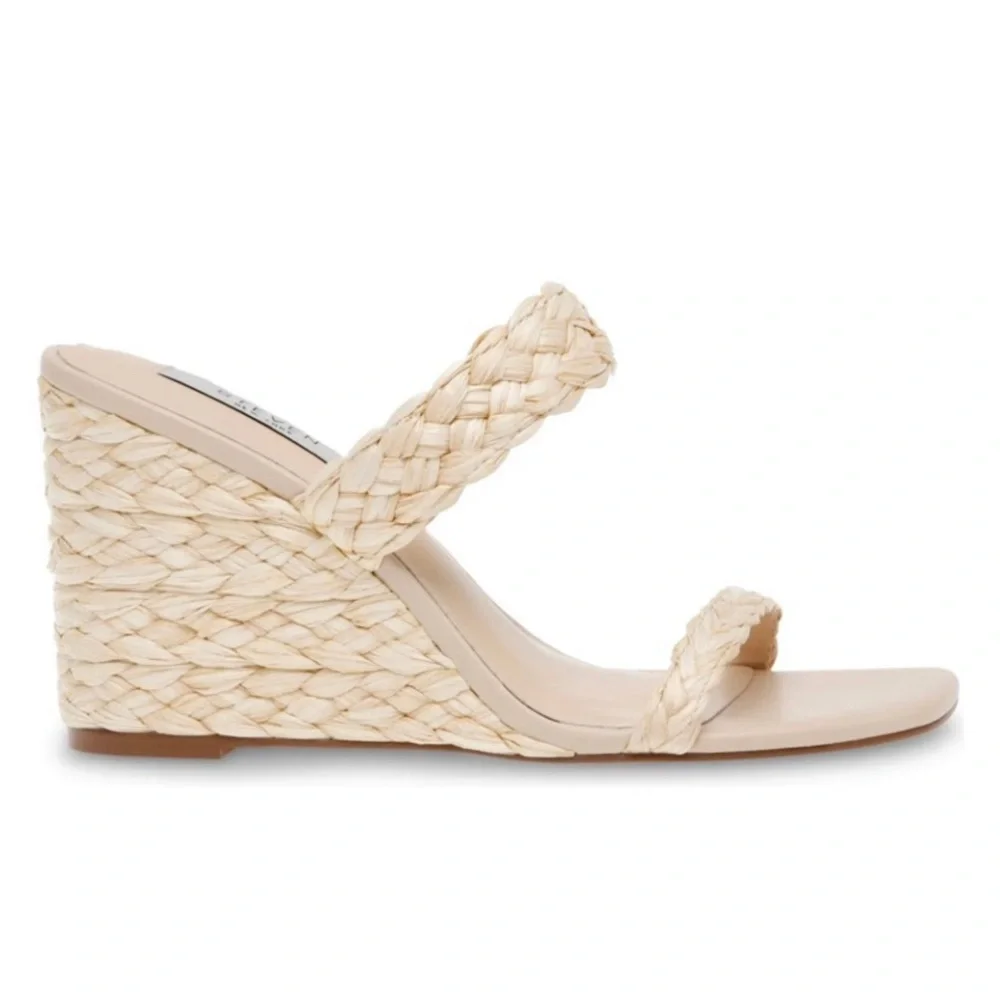 New! STEVEN NEW YORK Ardy Espadrille Wedge‎ Sandal Sz 10